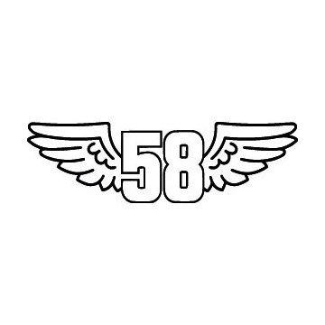Marco Simoncelli Number 58 Wings Decal 