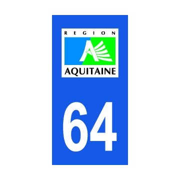 Autocollant Aquitaine 64 Pyrénées Atlantiques