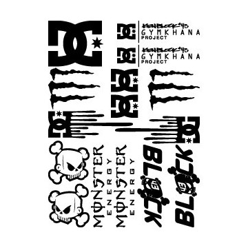 Stickers Maxi kit spécial Ken Block - DC - Monster Energy