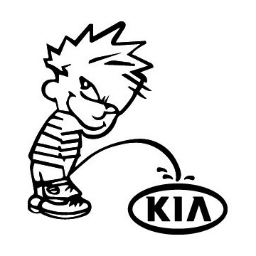Stickers Bad boy fait pipi sur Kia
