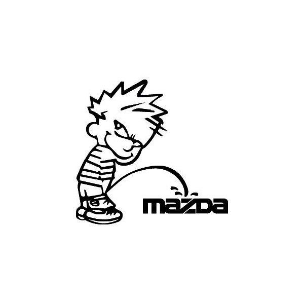 Stickers Bad boy fait pipi sur Mazda