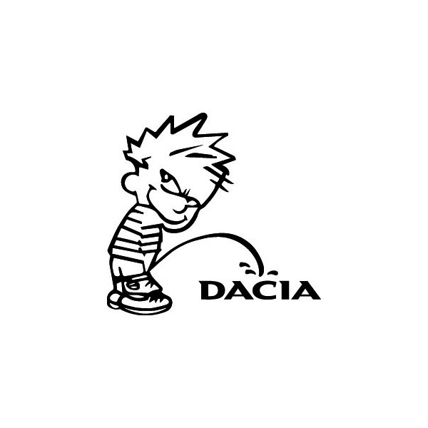 Bad boy Calvin pee on Dacia