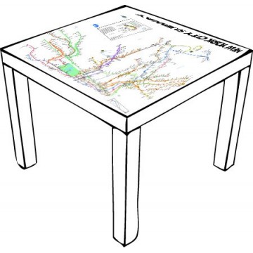 New York Subway Map Ikea Table