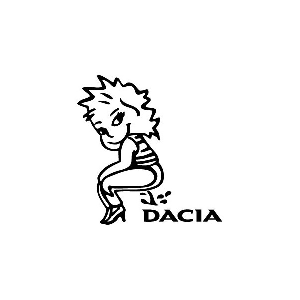 Bad girl pee on Dacia