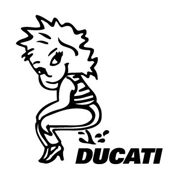 Bad girl pee on Ducati