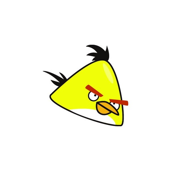 Stickers imprimé représentant l'oiseau Jaune du jeux vidéos Angry Birds