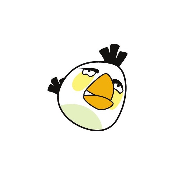 Stickers imprimé représentant l'oiseau Blanc du jeux vidéos Angry Birds