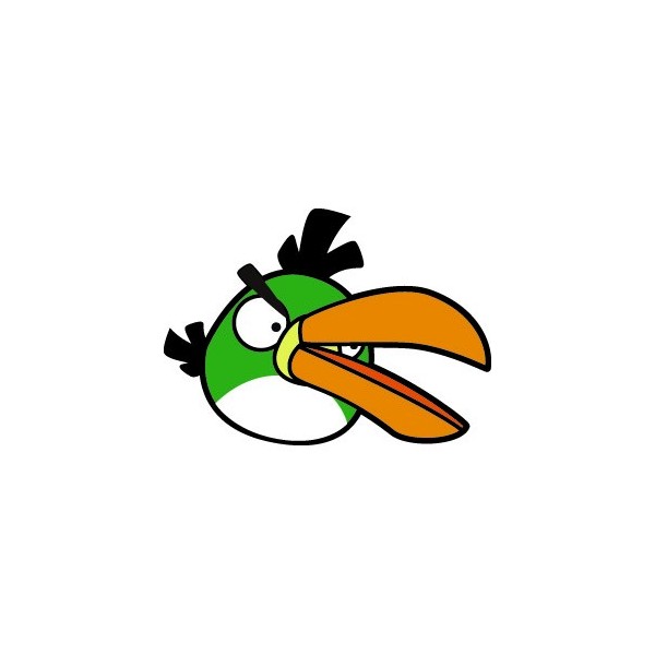 Stickers imprimé représentant l'oiseau Vert du jeux vidéos Angry Birds