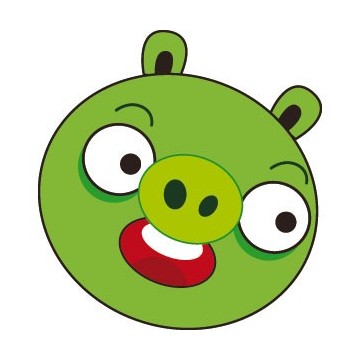 Stickers imprimé représentant un méchant Cochon du jeux vidéos Angry Birds