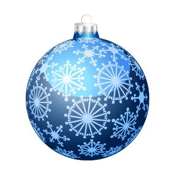 Boule de Noël Bleu