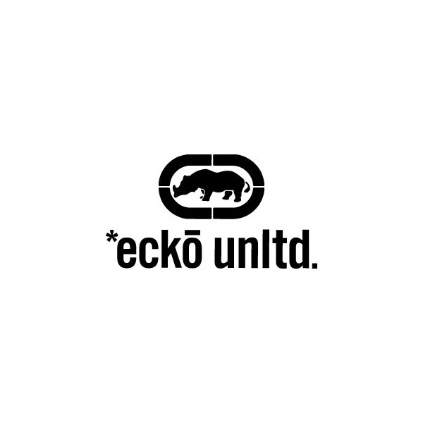 Ecko Unltd Streetwear Sticker Grau Braun Weiß 9x12cm Gestanzt 