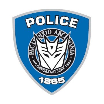 Stickers représentant le logo de la voiture de Police "Barricade" dans le film Transformers