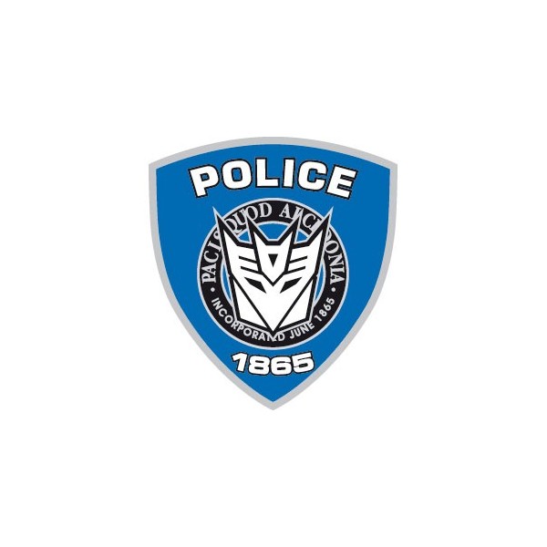 Stickers représentant le logo de la voiture de Police "Barricade" dans le film Transformers