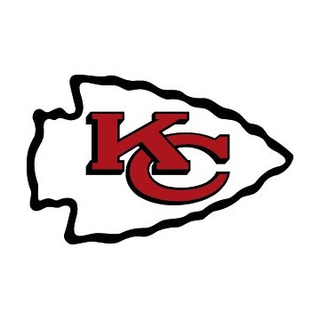 Stickers représentant le logo de l'équipe de NFL : Kansas City Chiefs