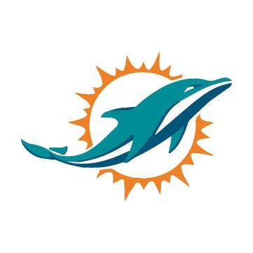Stickers représentant le logo de l'équipe de NFL : Miami Dolphins