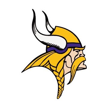 Stickers représentant le logo de l'équipe de NFL : Minnesota Vikings