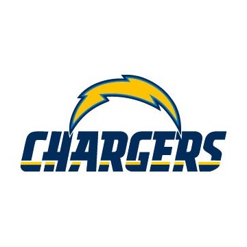 Stickers représentant le logo de l'équipe de NFL : Sandiego Chargers