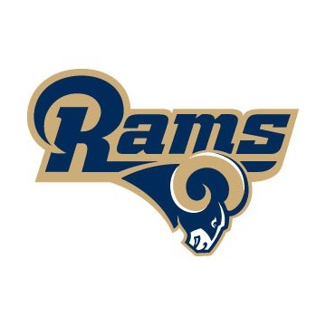 Stickers représentant le logo de l'équipe de NFL : Saint Louis Rams