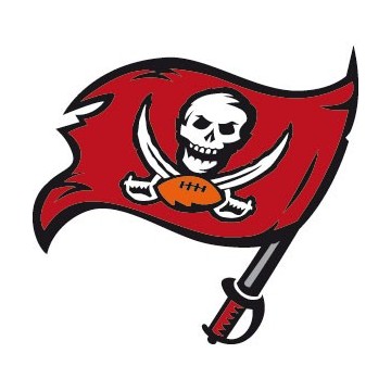 Stickers représentant le logo de l'équipe de NFL : Tampa Bay Buccaneers