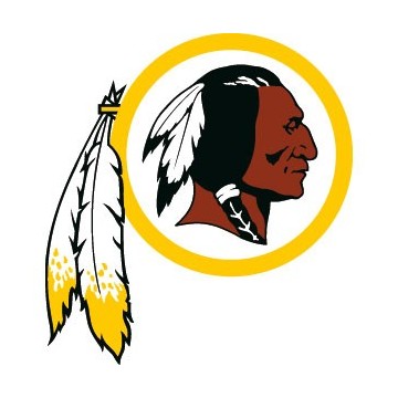Stickers représentant le logo de l'équipe de NFL : Washington Redskins