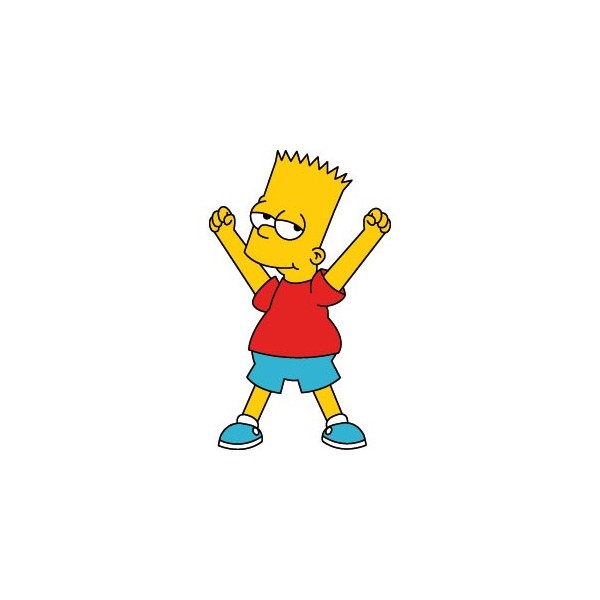 Passion Stickers - Bart Simpson from The Simpsons Decals Size 10 cm