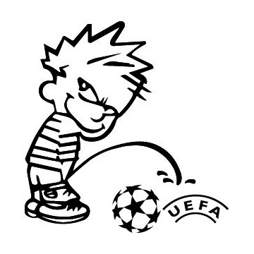 Bad boy Calvin pee on UEFA