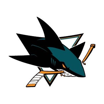 Stickers représentant le logo de l'équipe de NHL : San Jose Sharks