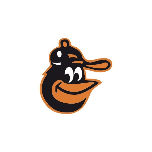 Orioles Primary Logo Premium 4x4 Decal with Clear Backing Flat Vinyl Auto Home Sticker Baseball 