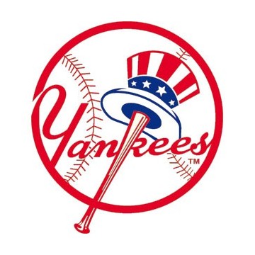 Stickers représentant le logo de l'équipe de MLB : New York Yankees
