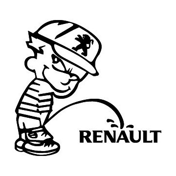 Bad boy Peugeot pee on Renault