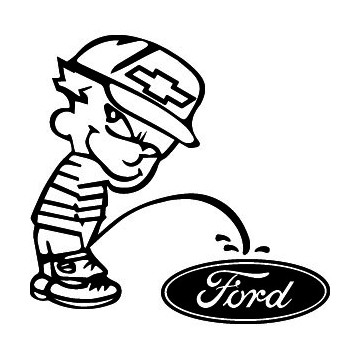 Bad boy Chevrolet pee on Ford