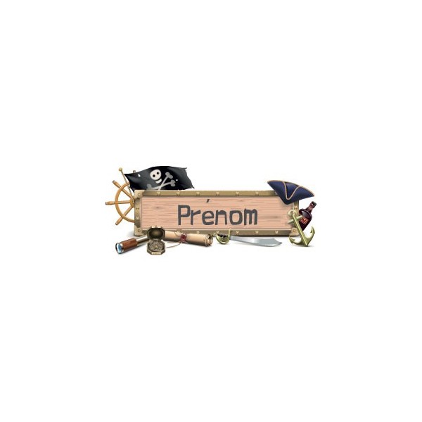 Logo Pirates prénom personnalisable