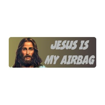 Stickers autocollant, Jesus Is My Airbag