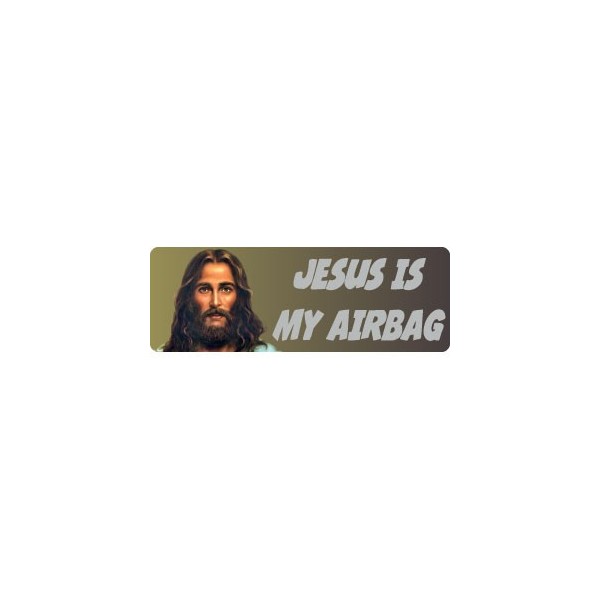 Stickers autocollant, Jesus Is My Airbag