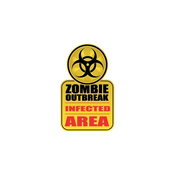 Stickers représentant un logo Zombie Outbreak Zone Infectée
