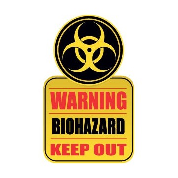 Stickers représentant un logo Warning Biohazard