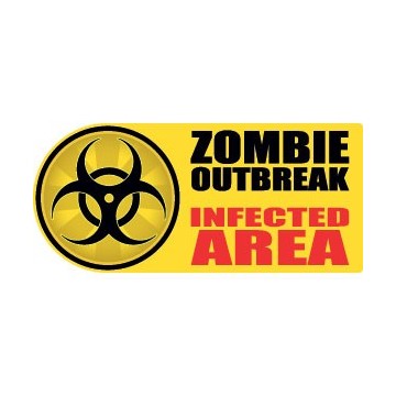 Stickers représentant un logo Zombie Outbreak Zone Infectée