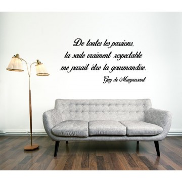 Passion Stickers Wallstickers Citation Passion Gourmandise