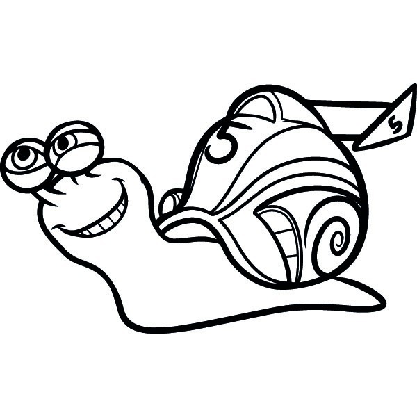 Stickers représentant l'Escargot Turbo dans le film de Dreamworks