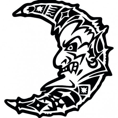 Stickers représentant le logo en forme de Lune du pilote moto Valentino Rossi, The Doctor