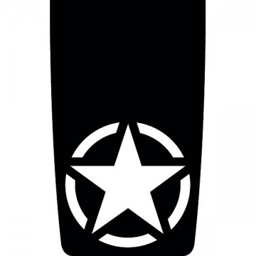 sticker bande avec étoile militaire pour Jeep, 20 coloris au choix, qualité française