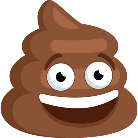 sticker autocollant emoji tas de caca pour deco humoristique