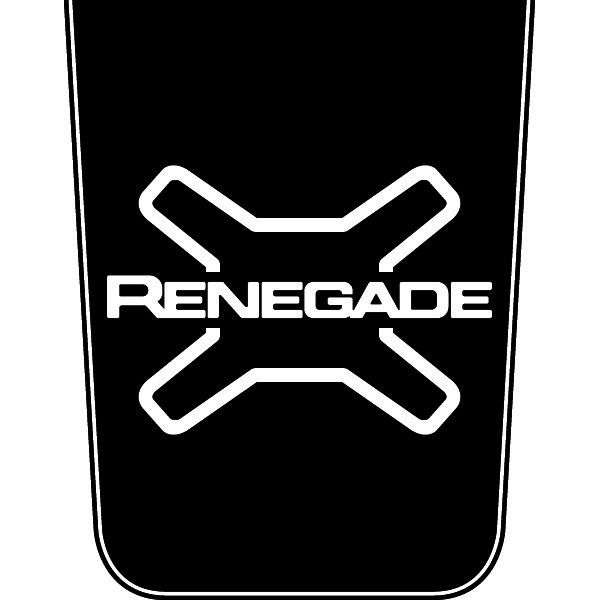 Jeep Renegade Hood Logo Decals Strip - Passion Stickers Color Black