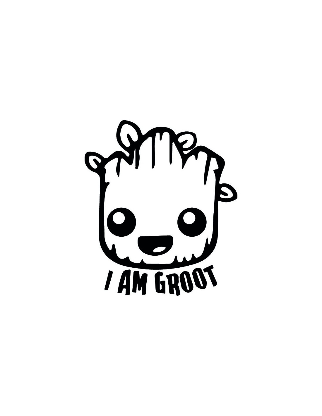 Natte sneeuw Initiatief Zich voorstellen I Am Groot Decals, Guardians of the Galaxy Marvel Movie Wallstickers -  Passion Stickers