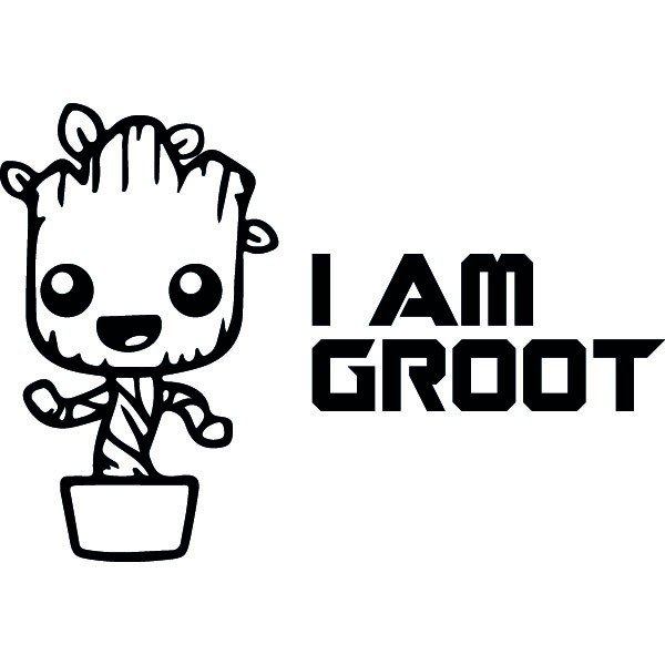 I Am Groot Decals, Guardians of the Galaxy Marvel Movie Wallstickers ...