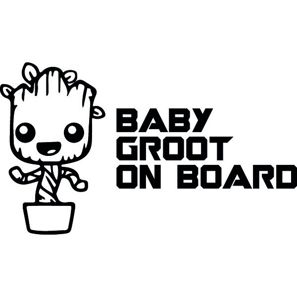 Groot Baby on board vinyl sticker car 