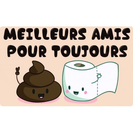 sticker autocollant pour deco toilettes wc caca et papier toilette