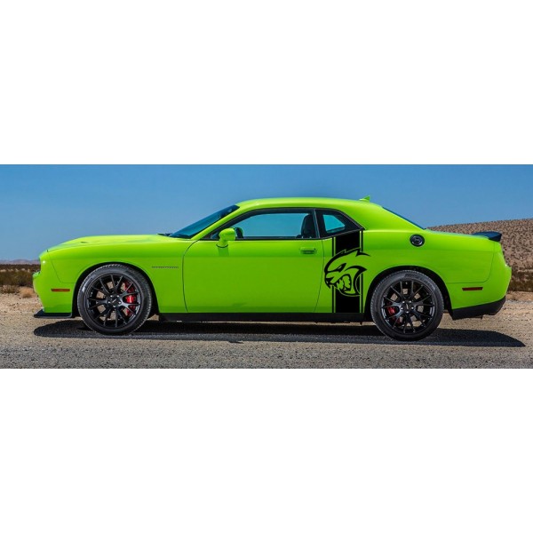 Dodge Challenger Hellcat Decals Kit Left & Right Side - Passion Stickers