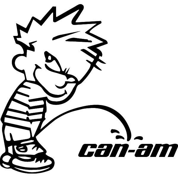 Bad boy Calvin pee on Can-Am