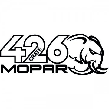sticker autocollant du moteur Hellephant Hemi 426 V8 supercharger Mopar pour deco auto